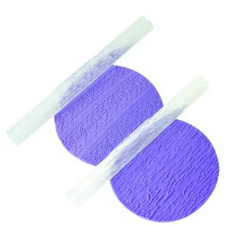 Prægerulle 2 stk. Blomster og stof struktur. - Bageudstyr