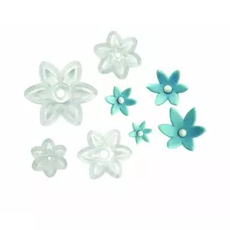 Six Petal Daisy - Set of 4 - Udstikkere