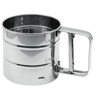 Enhåndssigte, max 350 g. rustfrit stål - Sigter