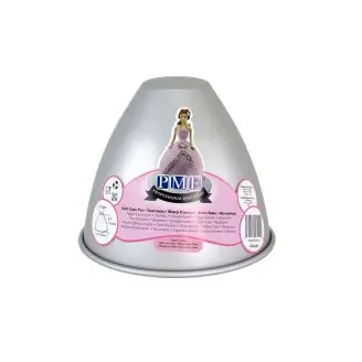 Kageform, prinsessekjole, Ø 18,4 cm, H. 14,9 cm. PME - Fødselsdag