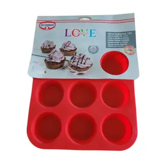 Muffinform 12 stk. Platinsilikone - 