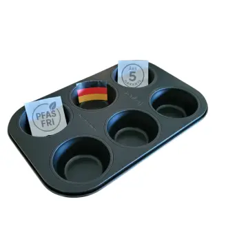 Muffinform Ø 7 cm. / 6 stk. Dobbeltlags PFAS FRI non-stick belægning - Muffinforme/cupcake