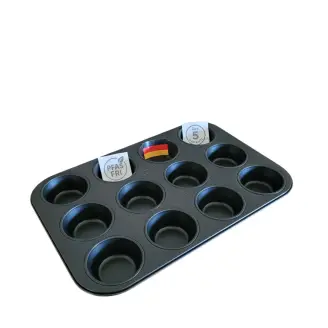 Muffinform Ø 7 cm. / 12 stk. Dobbeltlags PFAS FRI non-stick belægning - 