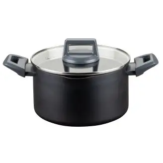 Gryde med glasl&aring;g &Oslash; 20 cm./ 3 L. keramisk, non-stick. - 