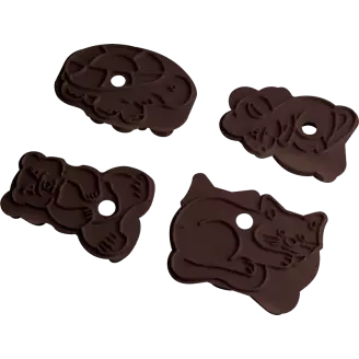 Udstikker med dyr, 4 stk, Zenker - 