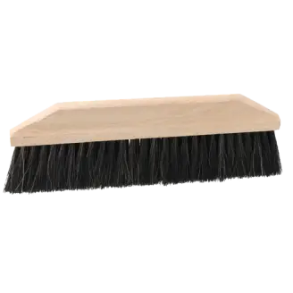 Melbørste i træ og med børster i naturmateriale. - 