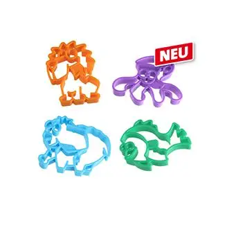 Udstiksforme til børn med 4 stk. dyremotiver, Dr. Oetker - Dr. Oetker